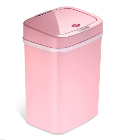 Ninestars Rectangular Motion Sensor Trash Can- Pink - Picture 6 of 12
